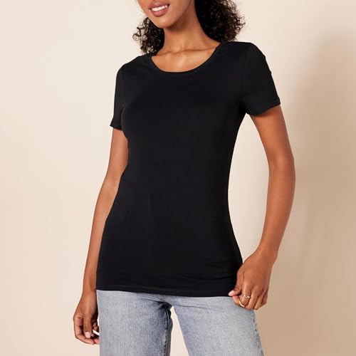 Amazon Essentials WAE45054SP18-BLACK-LARGE Women'S Classic-Fit Short-Sleeve Crewneck T-Shirt thumb #2