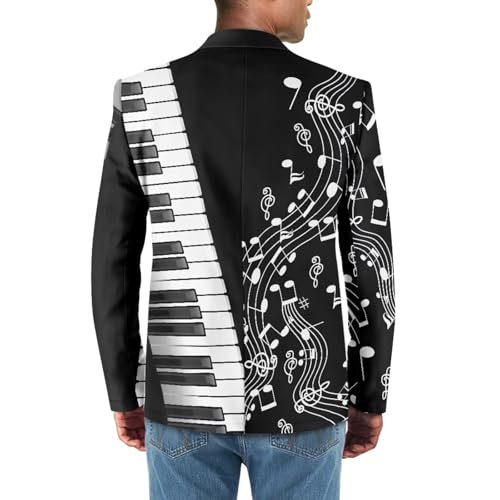 Gomyblomy One Button Formal Dress, Fashion Formal Blazer with Pockets, Casual Sports Jacket for Men4