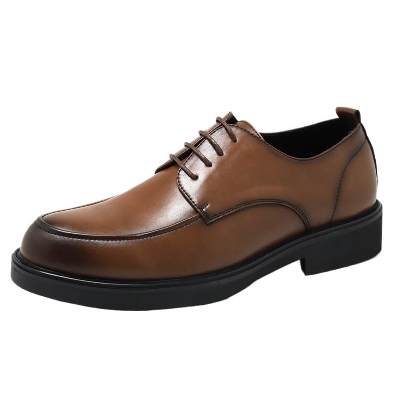 Men's Oxfords Lace Ups Shoes Dress Shoes Men's Casual Slip-on Loafers Stretch Shoes Breathable Casual Shoes for Men(White-Patch Five-Pointed star4,6.5in)