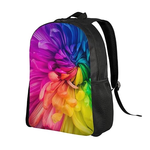 Sac à dos imperméable léger fleurs arc-en-ciel pour protéger vos affaires de la pluie au travail