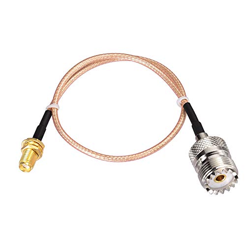 Superbat Coax UHF SO-239 a SMA hembra 12 pulgadas x2 miniatura 2