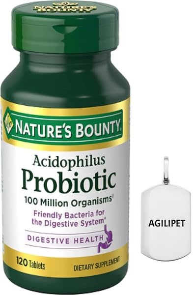Acidophilus Probiotic, Daily Probiotic Supplement, Supports Digestive Health, 120 Tablets +Compatible for Nature's Bounty