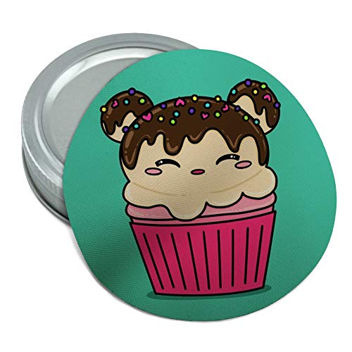Cute Mouse Bear Ice Cream Cupcake with Sprinkles Round Rubber Non-Slip Jar Gripper Lid Opener