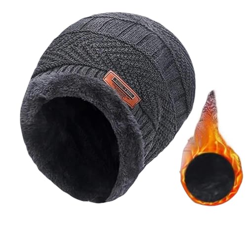 Conjunto de gorro y bufanda forrado de invierno unisex para esquí