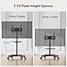 PERLESMITH Mobile TV Stand for 23-60 Inch LCD LED Flat/Curved Screen TVs, Tilt TV Cart Holds up to 88Lbs, Portable TV Stand with Laptop Shelf, Rolling TV Floor Stand Max VESA 400x400mm (PSTVMC06)