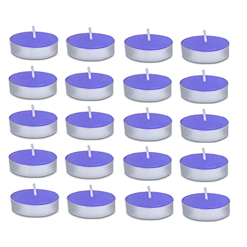 Image of AuraDecor Scented Tealight Candles, Pure Wax 20 Pcs (Lavender)