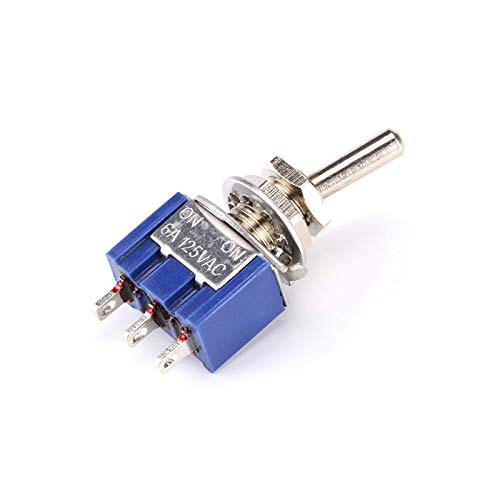 5Pcs/Lot 3-Pin Mini Toggle Switches MTS-102 SPDT Rocker Switch ON-ON AC 125V/6A