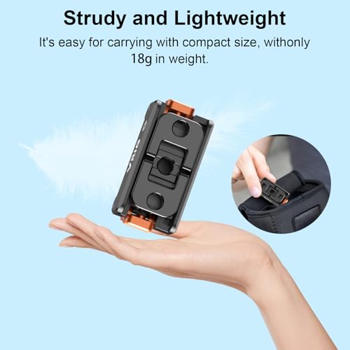 Image of VRIG Magnetic Quick Release Base for DJI OSMO Action 6 / Nano,Aluminum Alloy Mount for OSMO Nano /Action 6 with 1 /4 inchThreaded Hole & Foldable Action Camera Adapter for Tripod Accessories