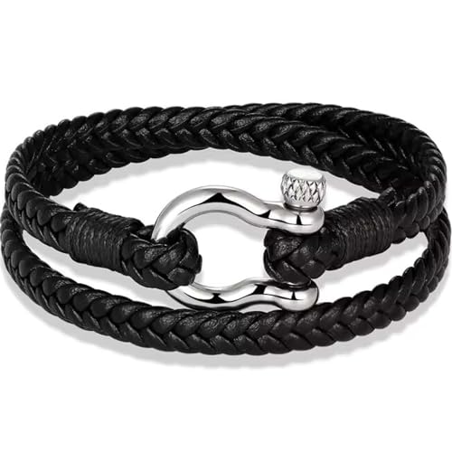 Pulsera de Cuero Hecha a Mano con Cierre 41zktRs2G1L. SL1000