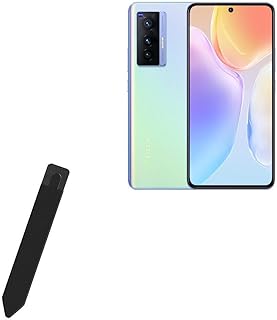 BoxWave Stylus Pouch Compatible with vivo X70 - Stylus PortaPouch, Stylus Holder Carrier Portable Self-Adhesive for vivo X70 - Jet Black