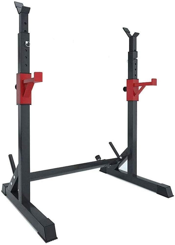 Training Gantry Bracket Bench Press Barbell Rack/Squat Rack,Max Load 300Kg, Adjustable Squat Stands Barbell Rack Power Weight Bench Support Fitness Training for Barbell Free-Press Bench Home Gym