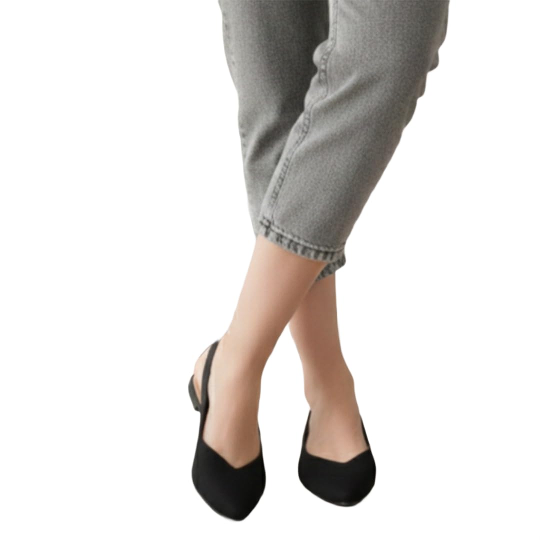 Suede Casual Footwear for Womens Stylish Flat Chappl Bellies for Party Formal Wear Casuals Comfortable and Fashionable Flat bellies for Women & Girls Women's Pointed Toe Ankle Strap Flats, D'Orsay Style Pointed Toe Slip-On Shoes with Low Heel, Casual Comfortable Footwear-image-7