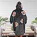 CROWN Anime Blanket Hoodie Wearable for Men and Women, Soft Fluffy Warm Blankets Bed Sofa with Pocket (RedAkat)