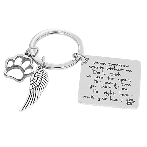 Ver fotos Dog Memorial Gifts Dog Reminder Keychain Loss of Pet Paw Pattern...