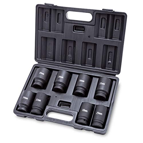 Eastwood FAIRMOUNT Tools 8 Piece 40CR Axle Nut Socket Set for Breaker Bar Ratchet Torque or Impact Wrench