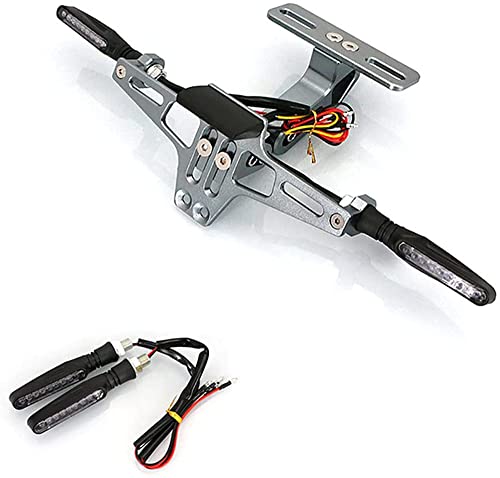 BVDOUE Moto CNC Réglable Arrière Support de Montage de Plaque D'immatriculation arrière, pour Suzuki GSF 250 400 1200 1250 600 600S 650 650S 650N Bandit...