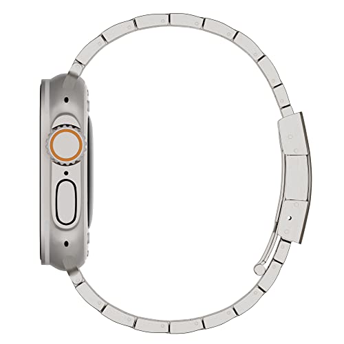 LDFAS Compatible for Apple Watch Ultra 2 Band 49mm Titanium Metal Watch Strap with Double Button Clasp for iWatch Bands Compatible for Apple Watch Series 9/8/7/6/5 45mm 44mm Bands - Image 3