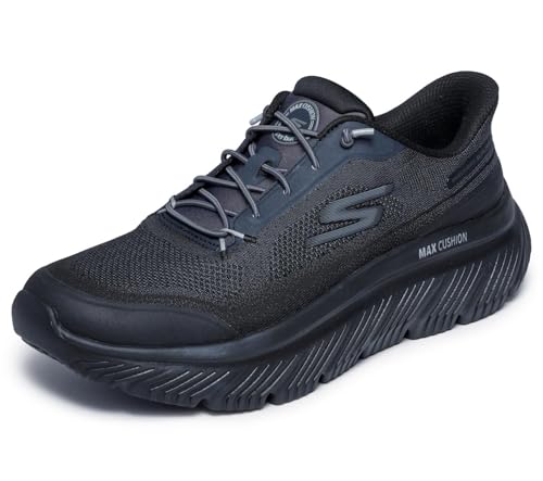Skechers Go Walk Max Cushioning Hyper Burst Zoltar, Scarpe da Ginnastica Uomo, Black Textile/Trim, 43 EU