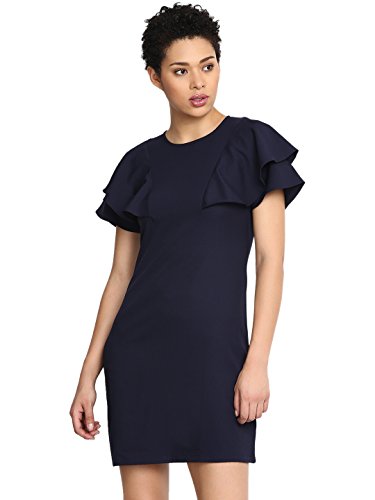 Image of Harpa Black Solid Dress(GR5231-BLACK)
