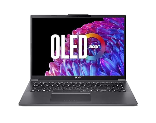 Acer Aspire 16 A16-71M-59ZC, Ordinateur Portable 16' WUXGA+ IPS OLED 120 Hz, PC Portable (Intel Core Ultra 5 115U, RAM 16 Go, SSD 512 Go, Intel Graphics, Windows 11 Home) Clavier AZERTY, Gris