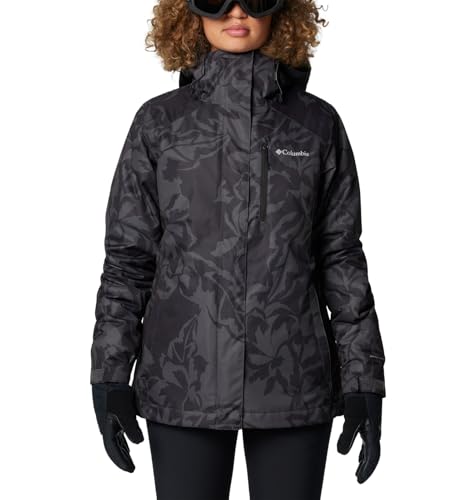 Columbia Jaqueta feminina Whirlibird com estampa em V, estampa Shark Leafall, média