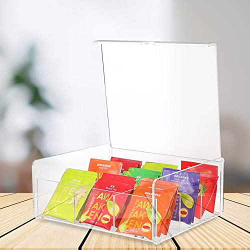 Cabilock Acrílico Titular Condimento Recipientes de Chá Caddy Caixa de Armazenamento Bin Bancada Est