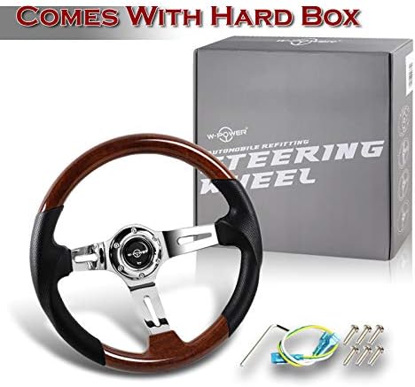 Miniatura 5 de W-Power, Plato universal de 13.5 pulgadas de 13.504 in, con 6 orificios para pernos, 4 pulgadas, de aluminio, pulido de madera oscura con agarre de