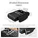 5-in-1 Car Center Console Cover,Multifunctional Arm Rest Cover for Car with Cup Holder,Phone Holder,Pocket,Car Tissue Holder,Leather Height Enhancement Car Armrest Cushion for Most Cars (Black)