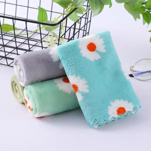 THE BANDUNIES Kids Microfiber Handkerchief, Soft and Super Absorbent, 25 x 25 cm, Small Size, White Flower Print hankie 1