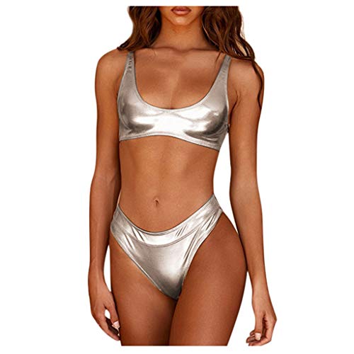 Gyaimxfu Bañadores Mujer Reductores Bañador Push Up Bikini Sin Marcas Solares Mujer Cómodo Y Elegantes Bañador Asimetrico Mujer Bañador Natacion con Sujetador para Playa Piscina Snorkel M