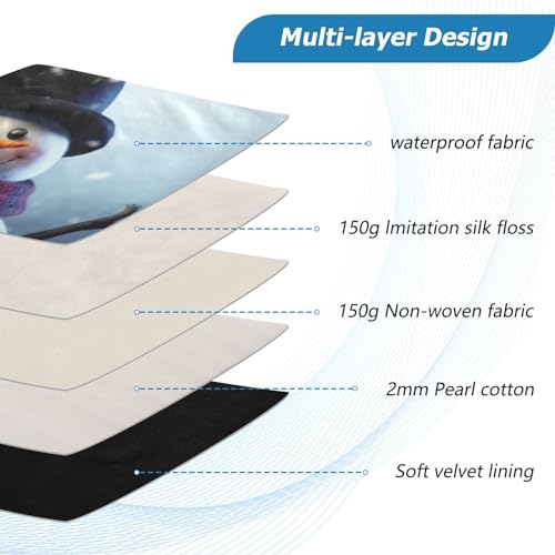 Funda para portátil 13-14 pulgadas impermeable con diseño de muñeco de nieve miniatura 4