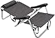 BRUNNER 0404152N Siren Strandstuhl, neigbar, Elegantes Design, Strandstuhl, Farbe Grau, bequemer Sitz, Tragkraft max. 110 kg