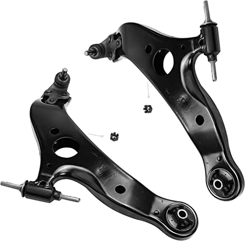 Image of Detroit Axle - Front 8pc Control Arms Kit for 2004-2010 Toyota Sienna, 2 Lower Control Arms with Ball Joints 4 Tie Rods 2 Sway Bars 2005 2006 2007 2008 2009 Replacement