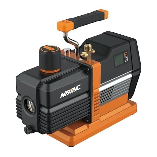 NAVAC NRP8Di Master Series Vacuum Pump, 8 cfm, Dual-Stage, 15 Microns, Built-in Micron Gauge