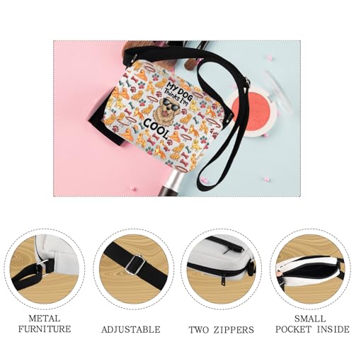 Golden Retriever Crossbody Bag Golden Retriever Gifts for Dog Lover My Dog Thinks I'm Cool Adjustable Strap Crossbody Bag4