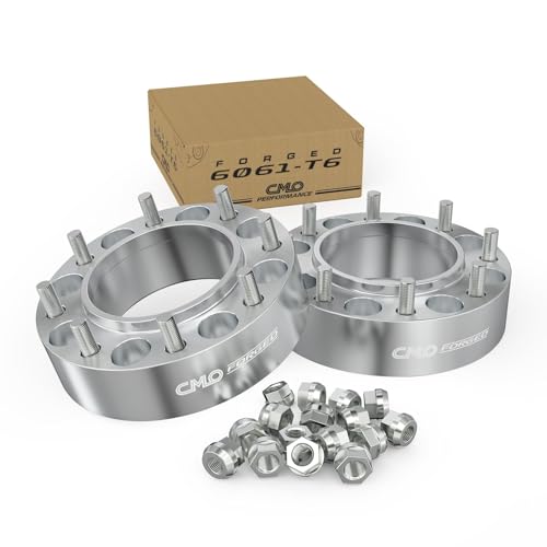 Customadeonly Forged 2 Piece 2 Hubcentric Wheel Adapters 8x165.1 8x6.5 to 8x170 14x1.5 Studs Spacers (Change Bolt Pattern) 8X165.1 (HUB) to 8X170 (Wheels)