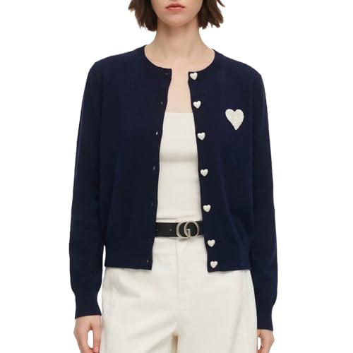 Image of GOELIA Women Wool Blend Lightweight Cardigan Sweaters 2026 Spring Business Casual Solid Long Sleeve Knitted Cardigan Top