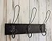 Black Triple Retro Iron Wall Hooks