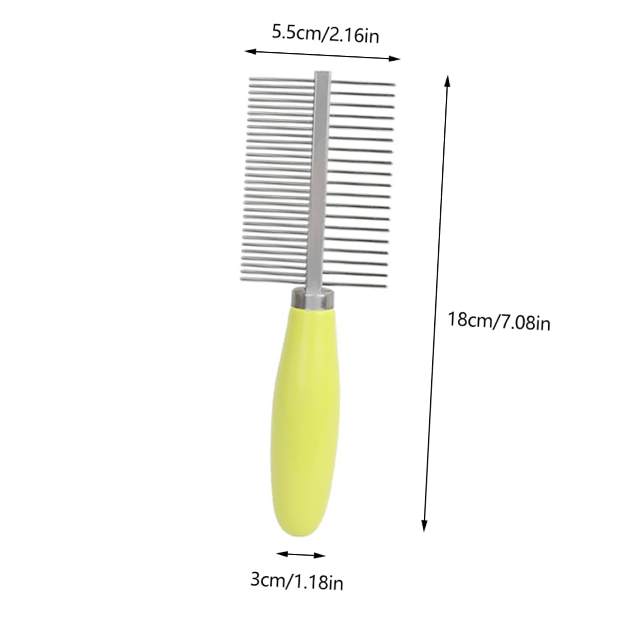 HANABASS Cat Hair Comb Double Sided Cat Brush Pet Shop Beauty Tool Hair Remover Yellow