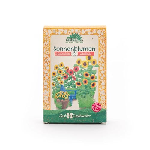 Juego de semillas con 5 variedades de girasol resistentes a las semillas, idea de regalo para amantes del jardín y amantes del girasol para cumpleaños, Pascua, etc. Para