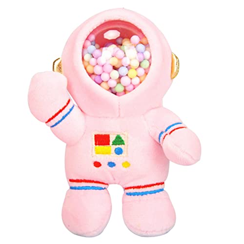 CALLARON llavero regalitos cumpleaños hámster mosquetón accesorios para guardabosques muñeco salpicadero coche colgante de astronauta para colgante colgante de astronauta Felpa rosa