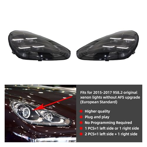 IEJPEQWW Phares de voiture 2015 2017 2016 958 améliorés vers 2024 phares de style PDLS,...