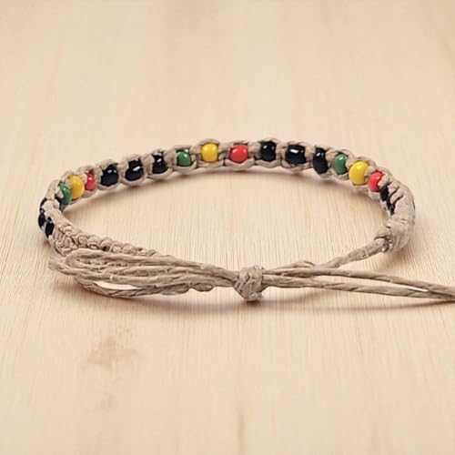 Image of BlueRica Hemp Anklet with Glass Beads
