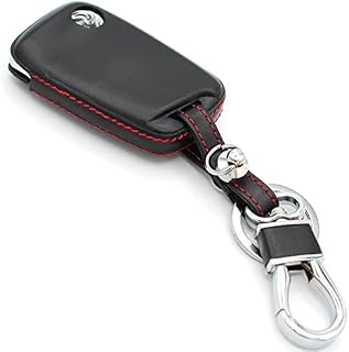 Skórzane etui na klucze VD (tylko Keyless Go) firmy Finest-Folia GmbH (czarno-czerwone)