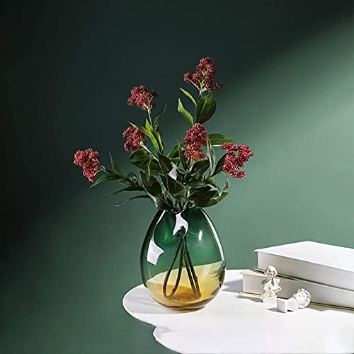 Lichte Luxe Gebrandschilderde Transparante Glazen Vaas, Moderne Stijl GradiëNt Tulpenvaas, Geometrische Modellering Bloemencontainer Voor Woonkamer Slaapkamer Veranda - Afbeelding 5