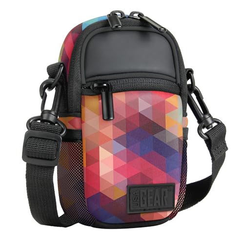 USA Gear Petit étui pour Appareil Photo numérique avec Housse étanche et bandoulière Incluse – Compatible avec Les appareils Photo Reflex numériques Sony, Nikon, Canon et Autres – Géométrie