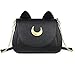 Sac à Main Femme Sac Porté Main Epaule en PU Cuir Kawaii Forme de chat mignon Sacoche Sacs décontractés (Noir)
