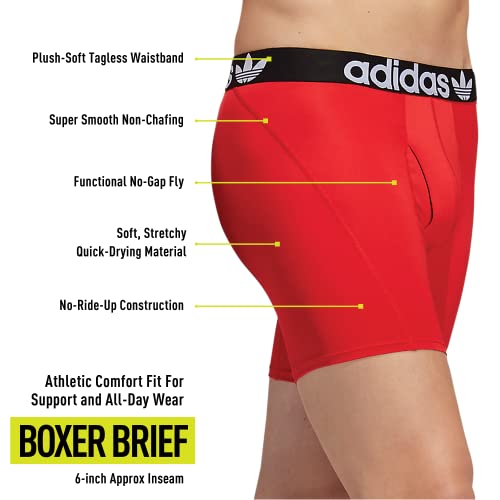 adidas Originals Men's Trefoil Athletic Comfort Fit Boxer Brief Underwear (2-Pack)2