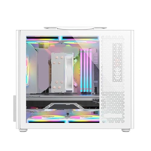 Gabinete portátil para computadora EWAIDI M5 M-ATX, compatible con Motherboards ITX, ATX, con fuente ATX/SFX, soporte USB 3.0, chasis mini escritorio negro miniatura 6