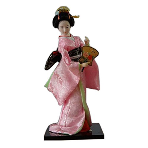 Fancy Pumpkin Japanese Dolls Geisha Girl Geiko Kimono Doll Home Decoration Art Collection, D-14, Multicolor-34, 30cm